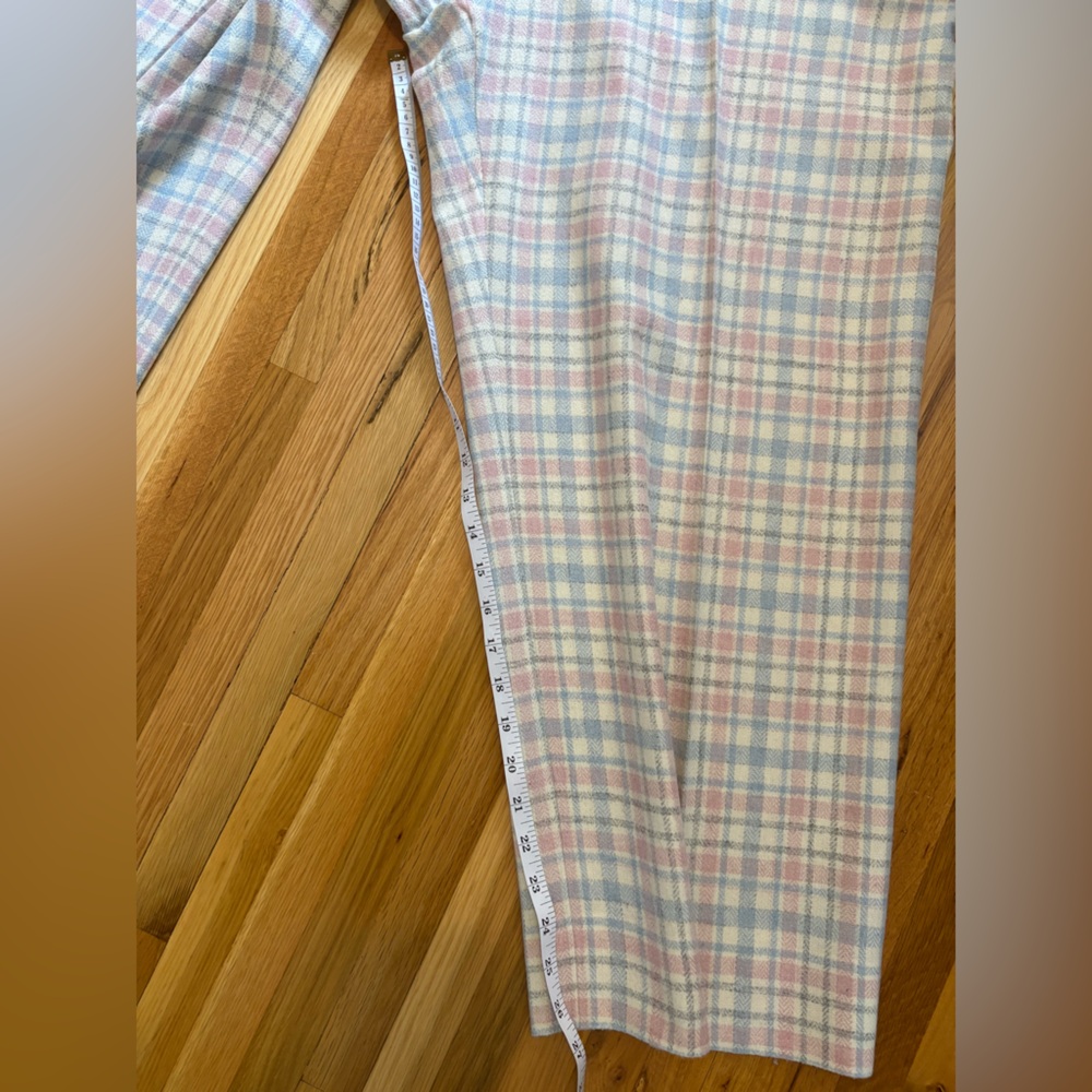 Sezane Plaid Trousers in Pastel Shades - Picture 8 of 12